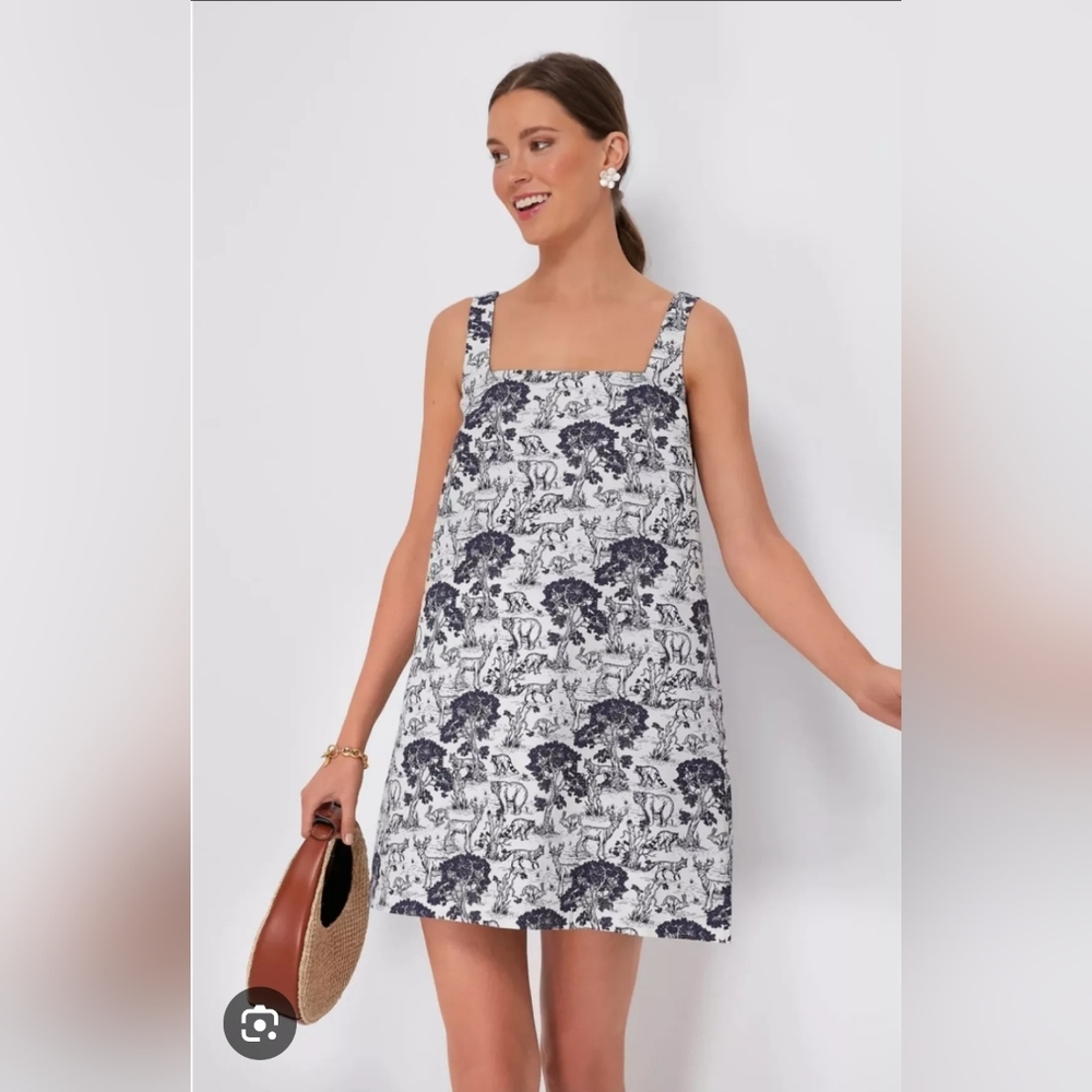 Hyacinth House Toile Safari Swing Dress XL